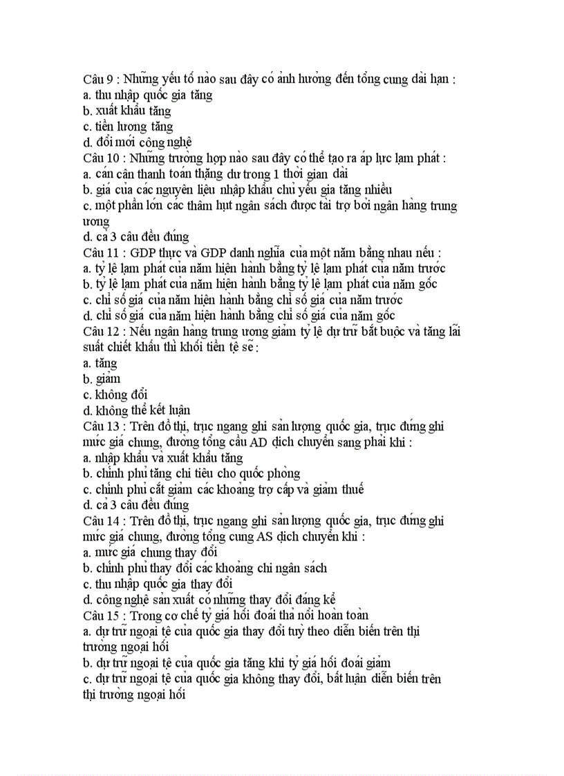 image for page Đề VĨ mô trắc nghiệm