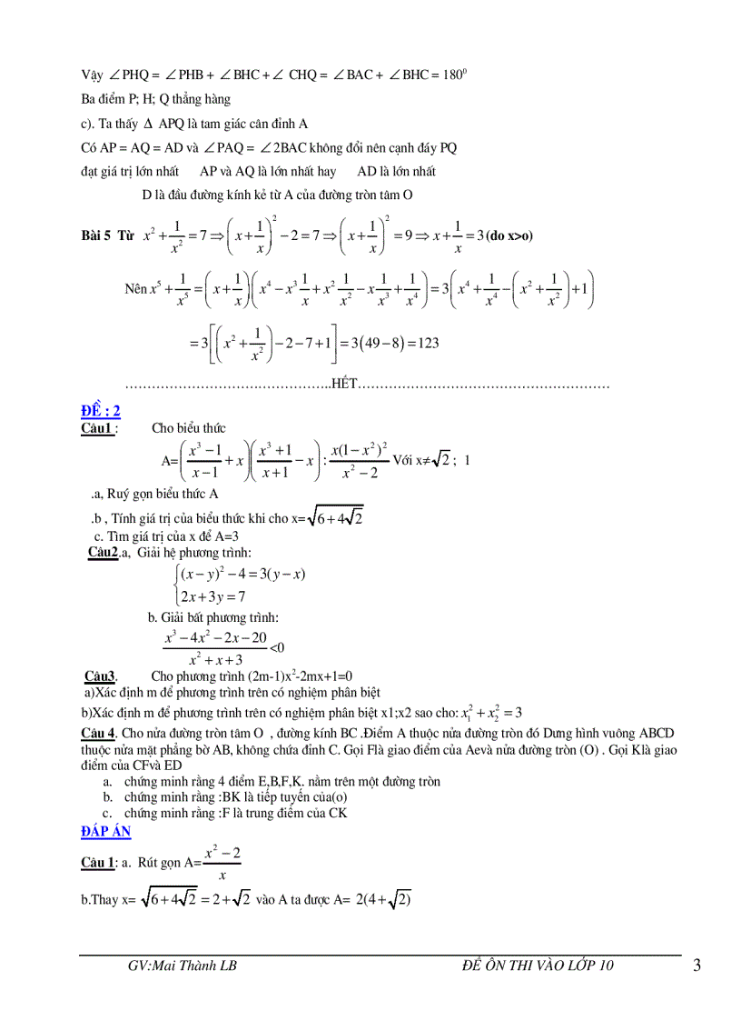 image for page Bộ 5 Đề Toán Học Ôn thi vào lớp 10 2009