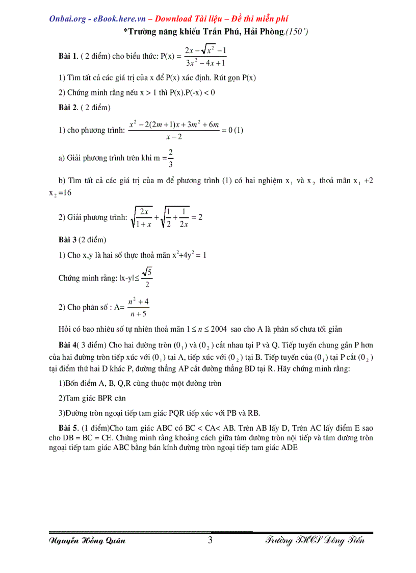 image for page 43 Đề thi tuyển sinh vào lớp 10 Chuyên Toán