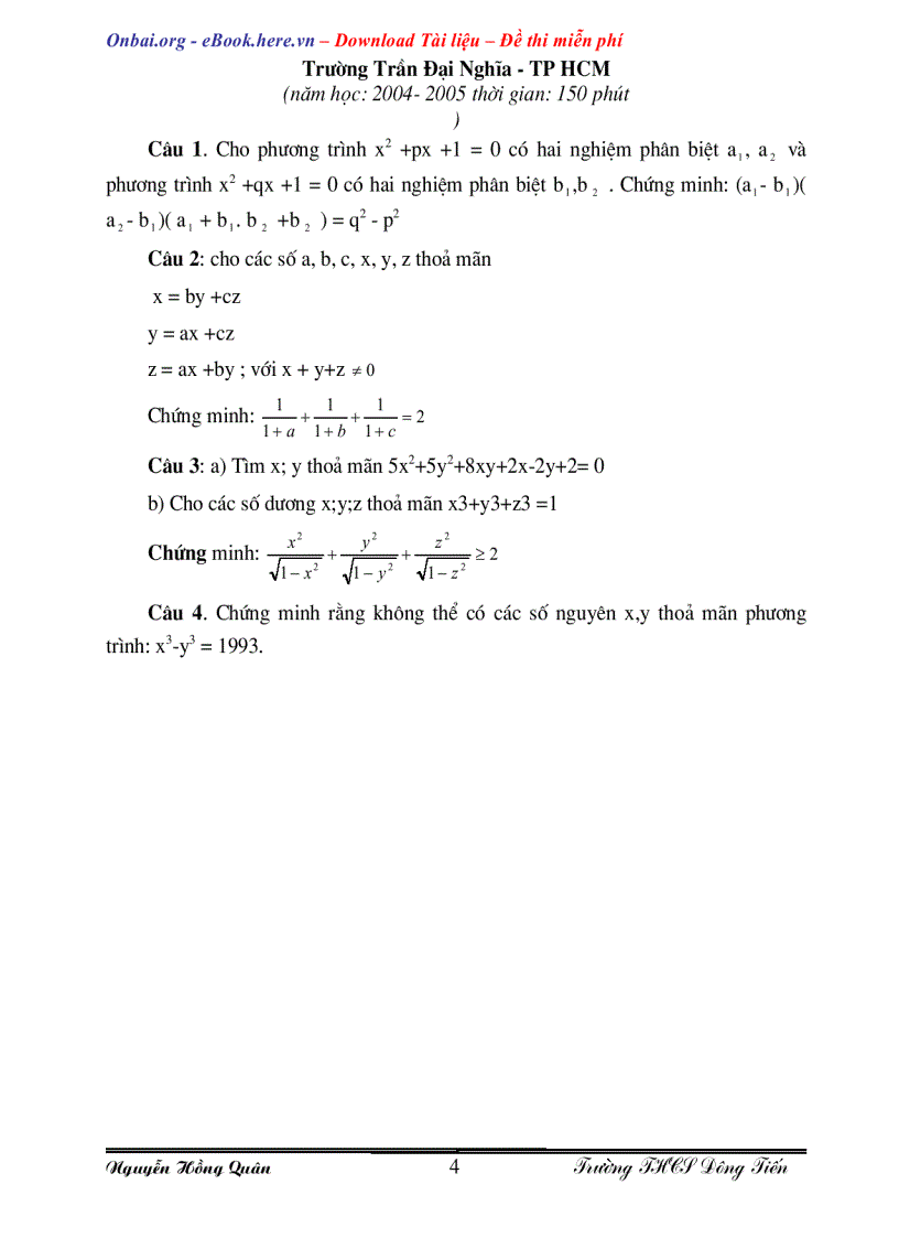 image for page 43 Đề thi tuyển sinh vào lớp 10 Chuyên Toán