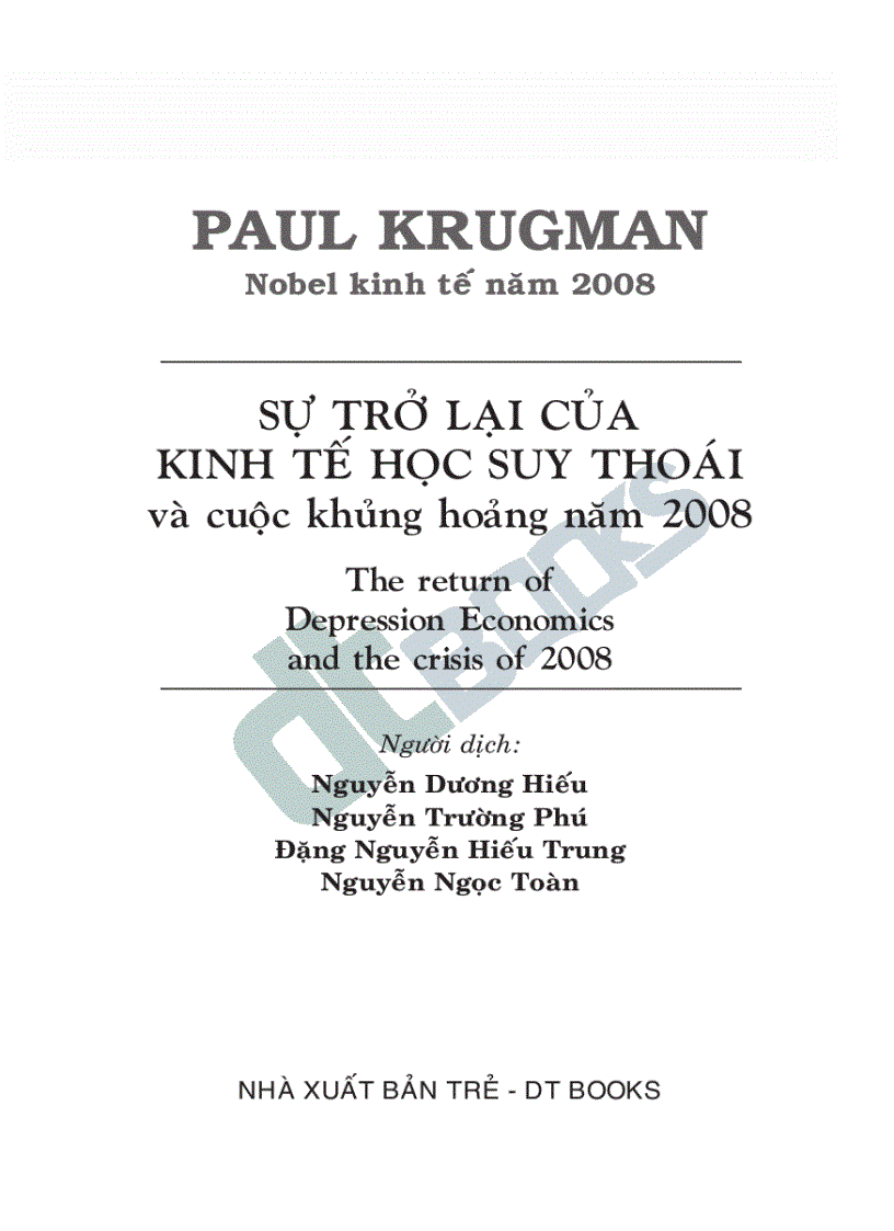image for page Sự trở lại của kinh tế học suy thoái và cuộc khủng hoảng 2008