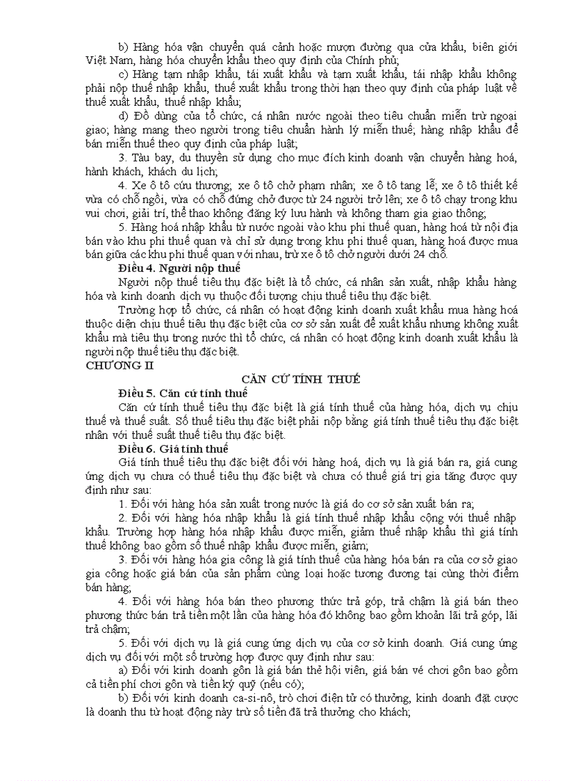 image for page Luật thuế tiêu thụ đặc biệt