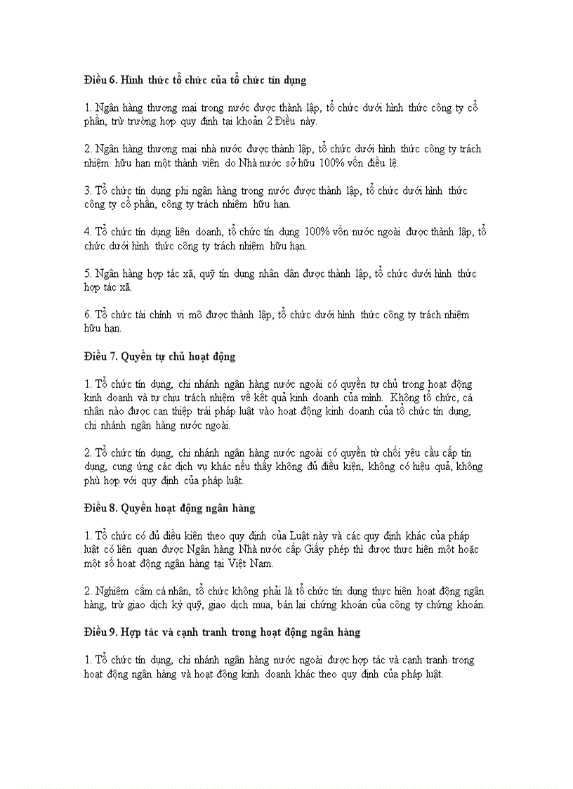 image for page Luật các tổ chức tín dụng 1997 và 2010