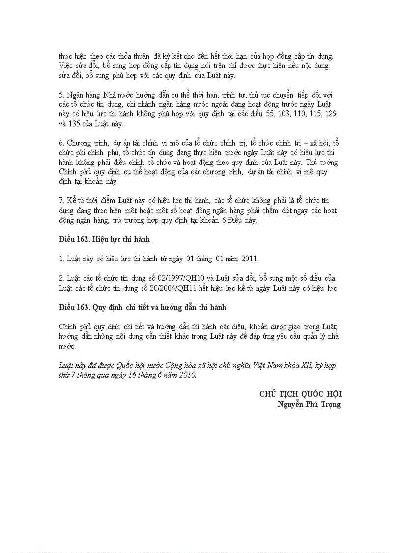 image for page Luật các tổ chức tín dụng 1997 và 2010