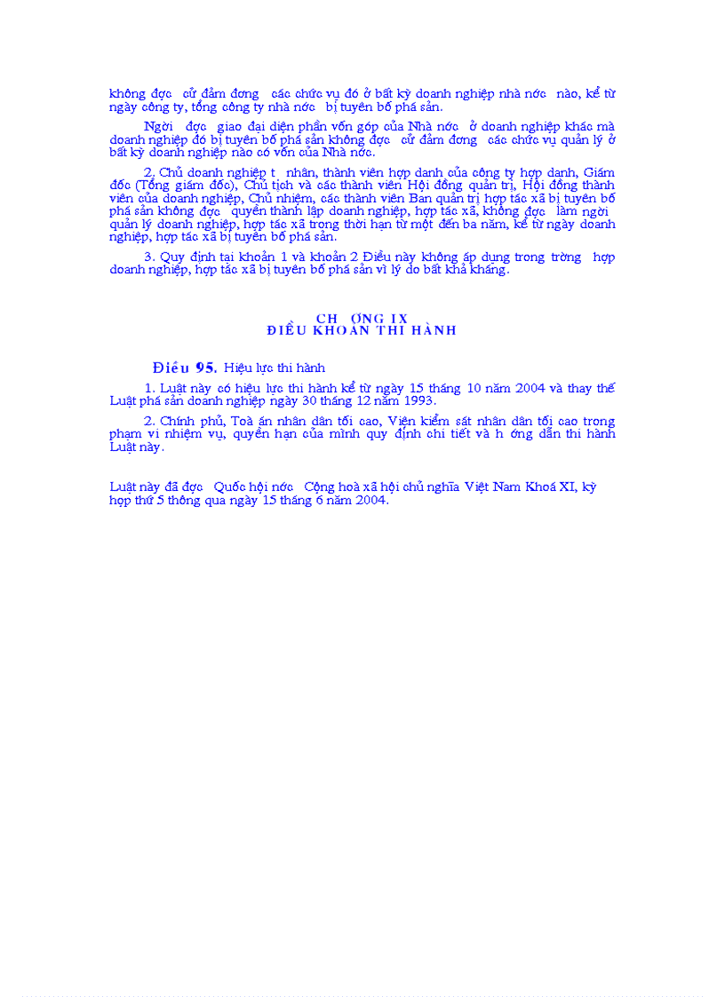 image for page Luật phá sản 2004