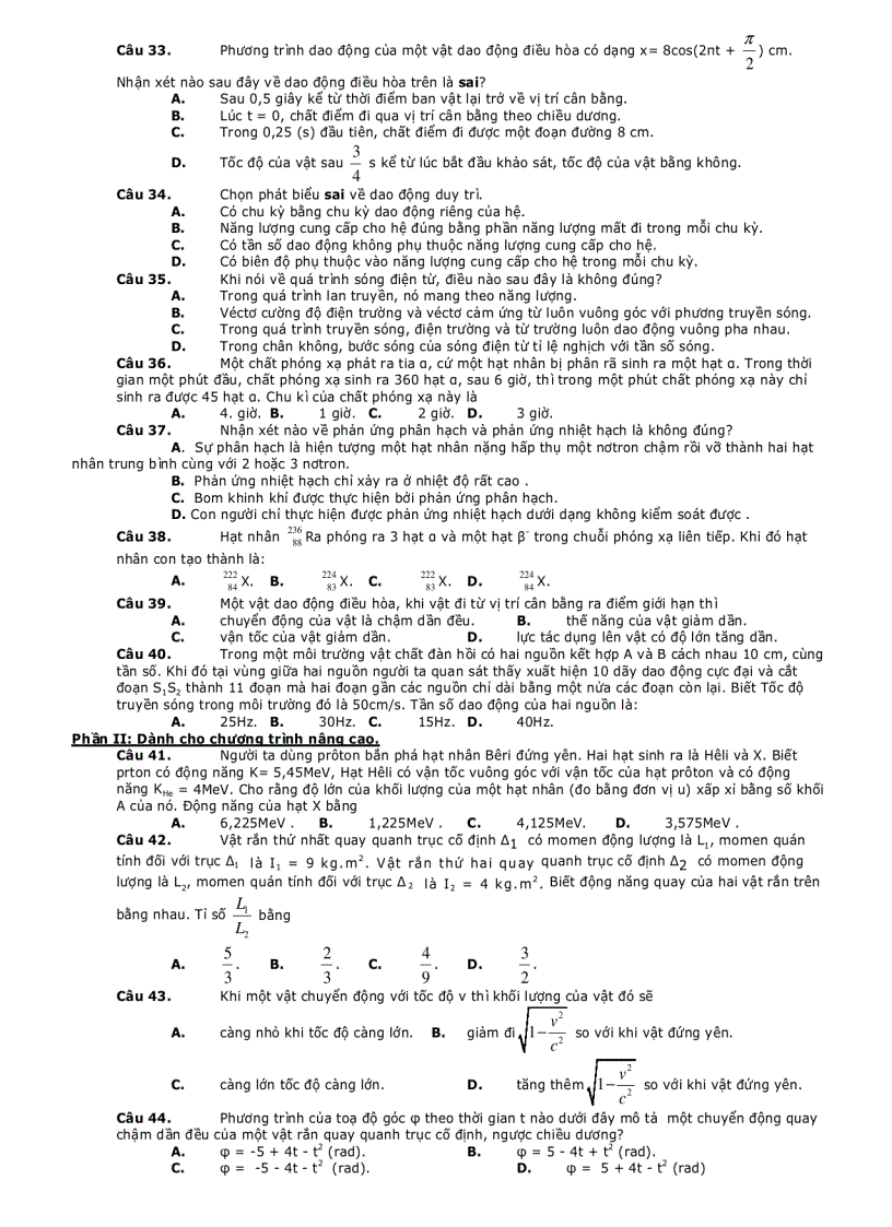 image for page Đề thi thử ĐH môn Vật lý tháng 3 2009 của trường THPT Chuyên Lê Hồng Phong TP HCM