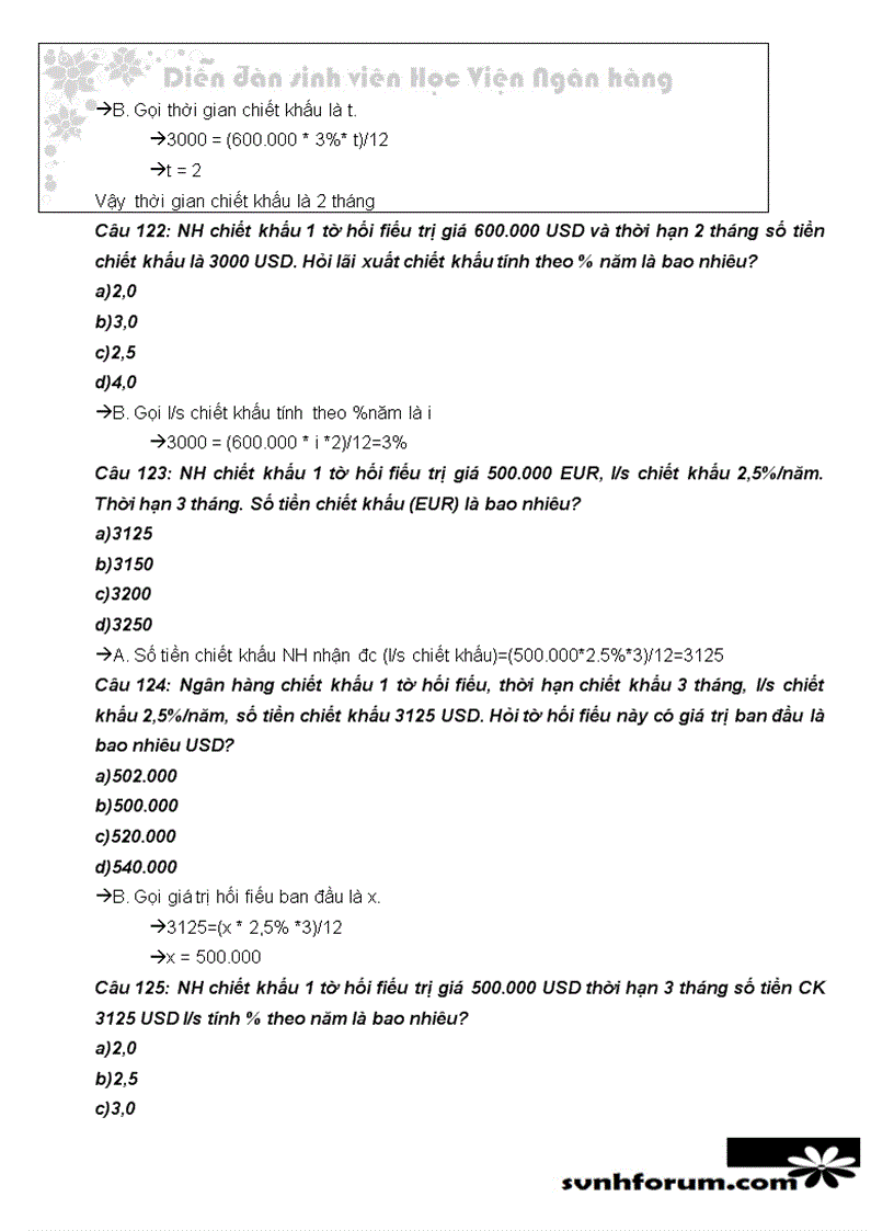 image for page Trắc nghiệm thanh toán quốc tế chọn a b c có giải thích
