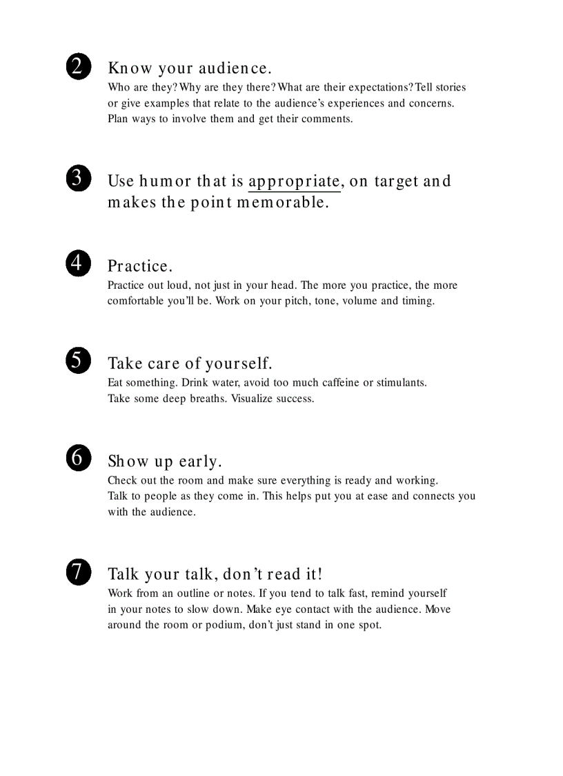 image for page Tips for Giving Effective Presentation