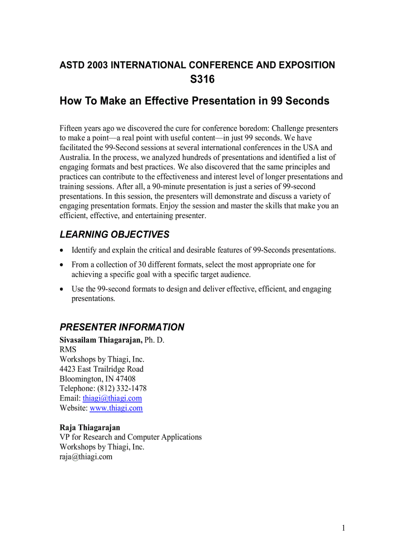 image for page How To Make An Effective Presentation in 99 Seconds