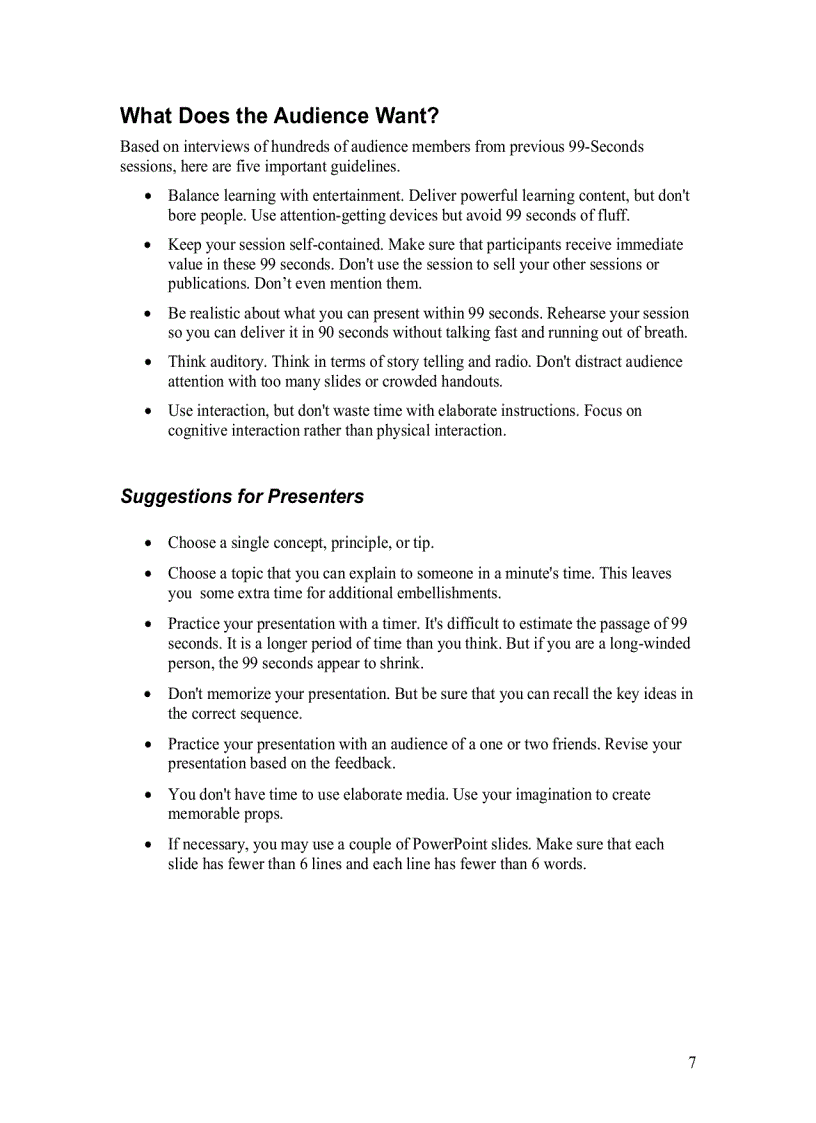 image for page How To Make An Effective Presentation in 99 Seconds