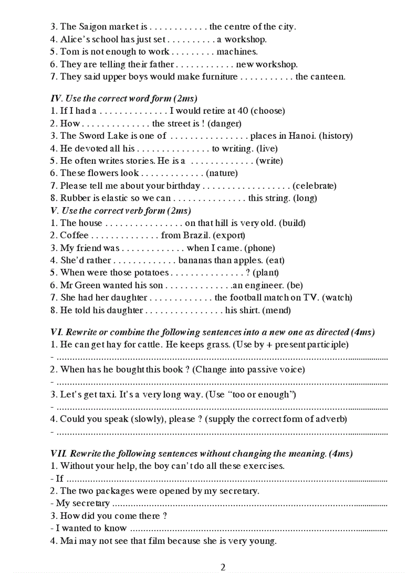 image for page Đề thi thử HSG môn Tiếng Anh lớp 8 Đề số 10