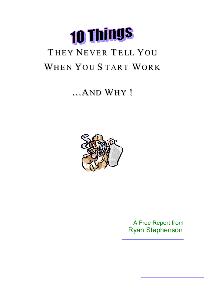 image for page 10 In Things They Never Tell You When You Start Work