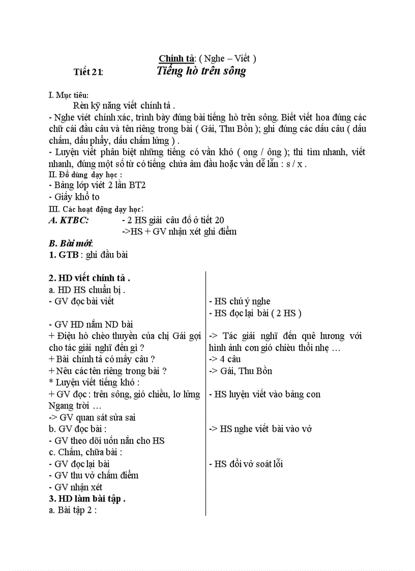 image for page Chính tả Nghe Viết Tiếng hò trên sông
