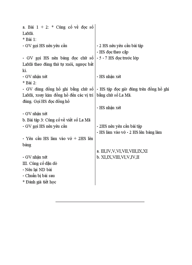 image for page Toán Làm quen với chữ số la mã