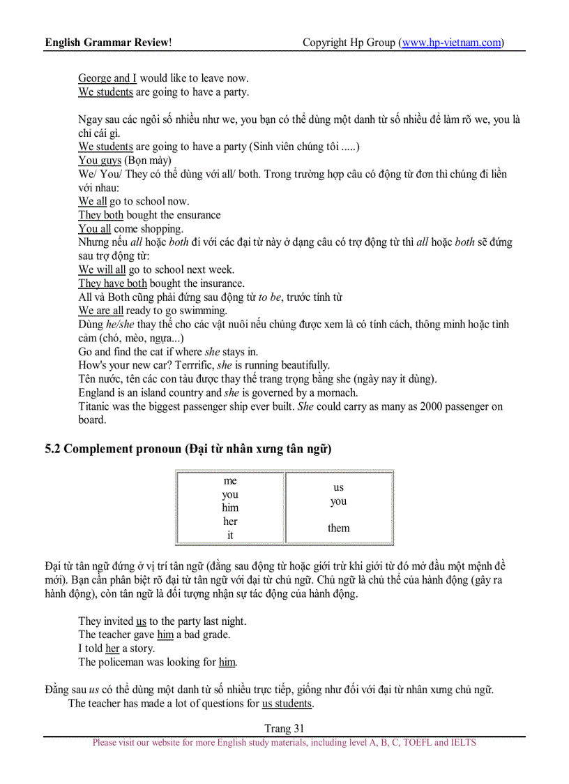 image for page Giáo trình học ngữ pháp Tiếng Anh