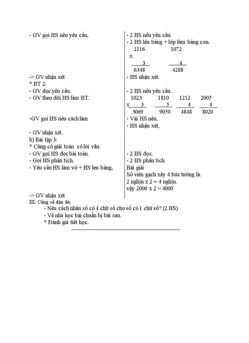 image for page Toán Nhân số có bốn chữ số với số có một chữ số T1