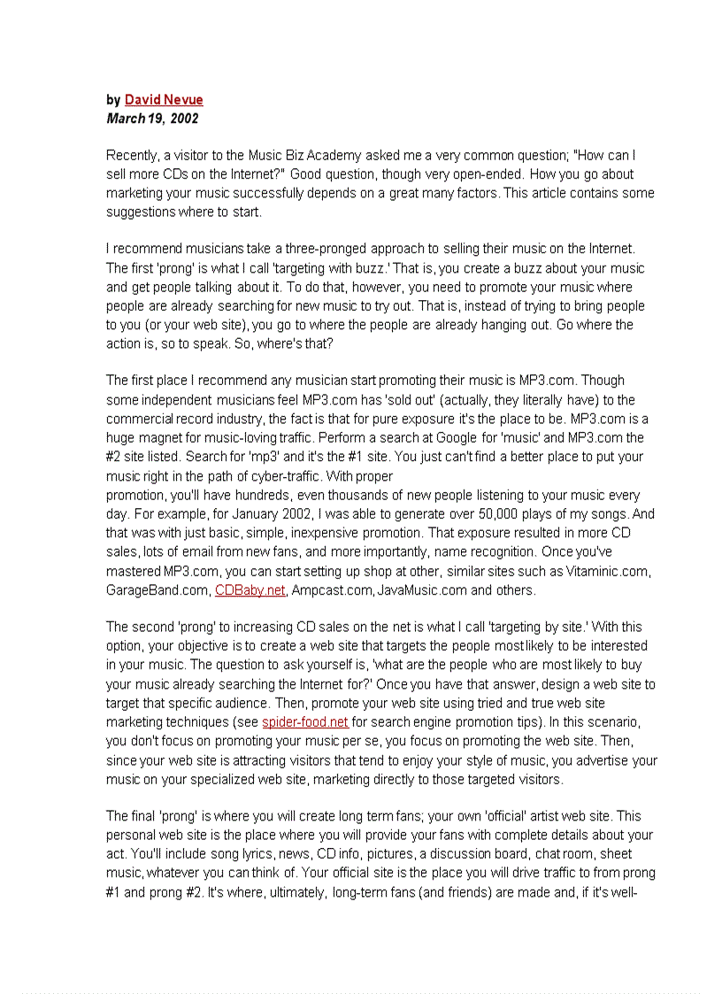 image for page Music marketing