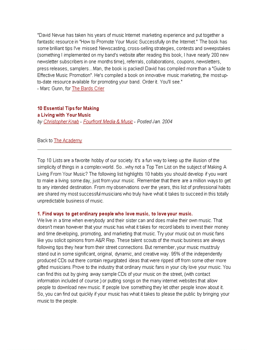 image for page Music marketing