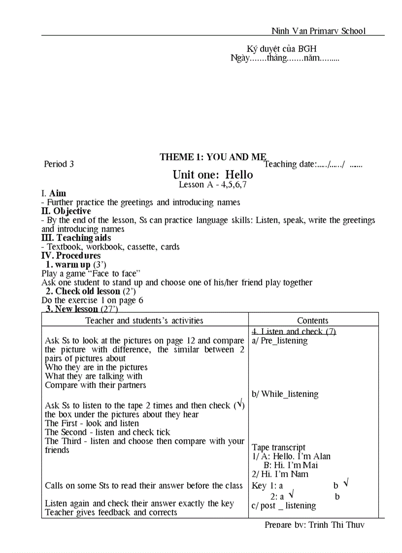 image for page Unit 1 Hello