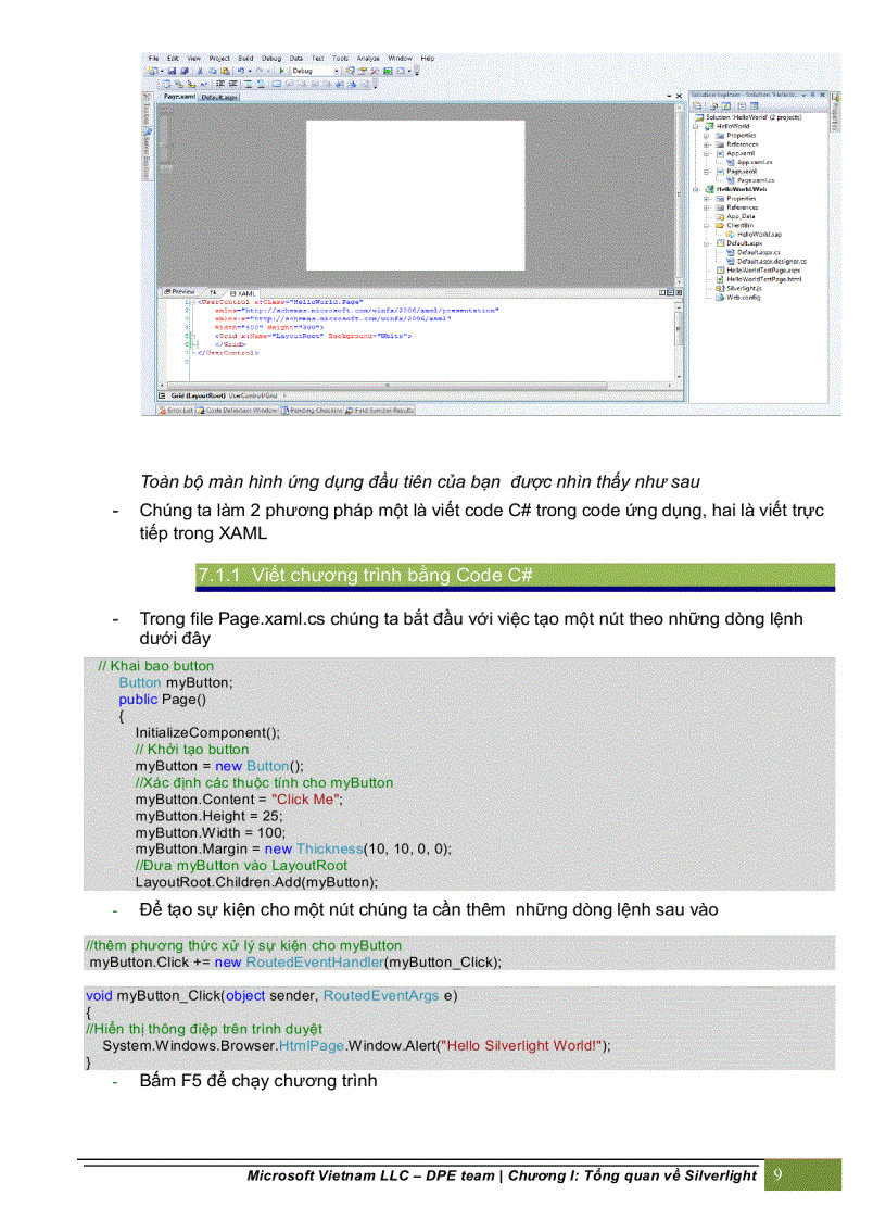 image for page Tổng quan về silverlight