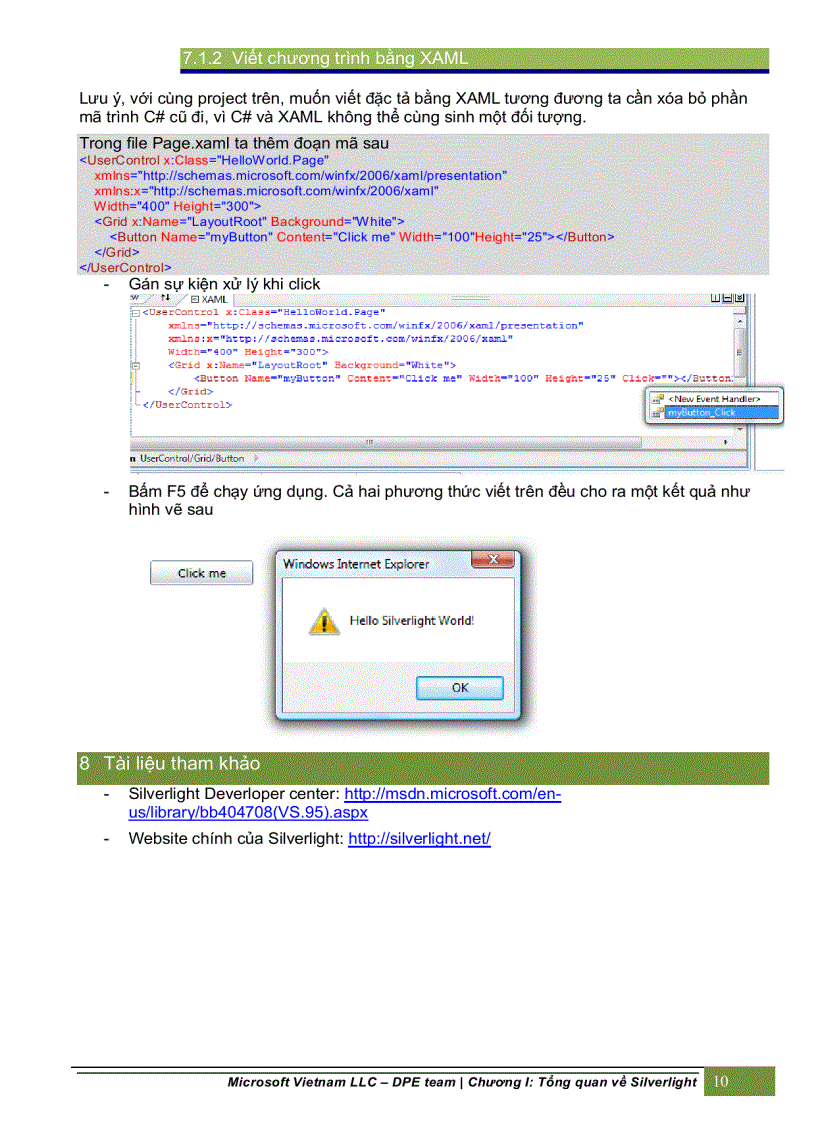 image for page Tổng quan về silverlight