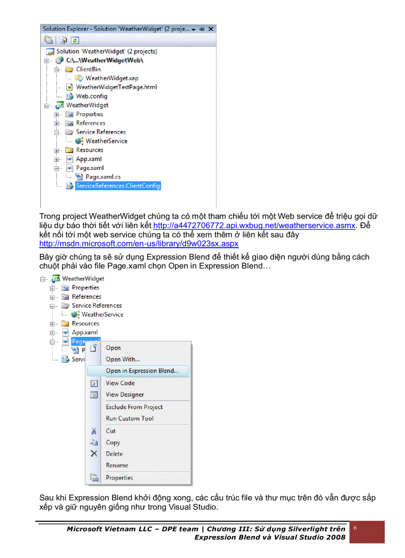 image for page Sử dụng silverlight trên expression blend và visual studio 2008