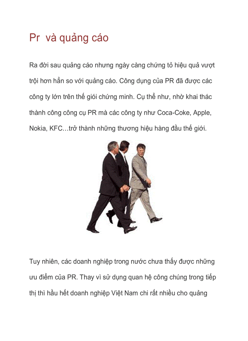 image for page Pr và quảng cáo