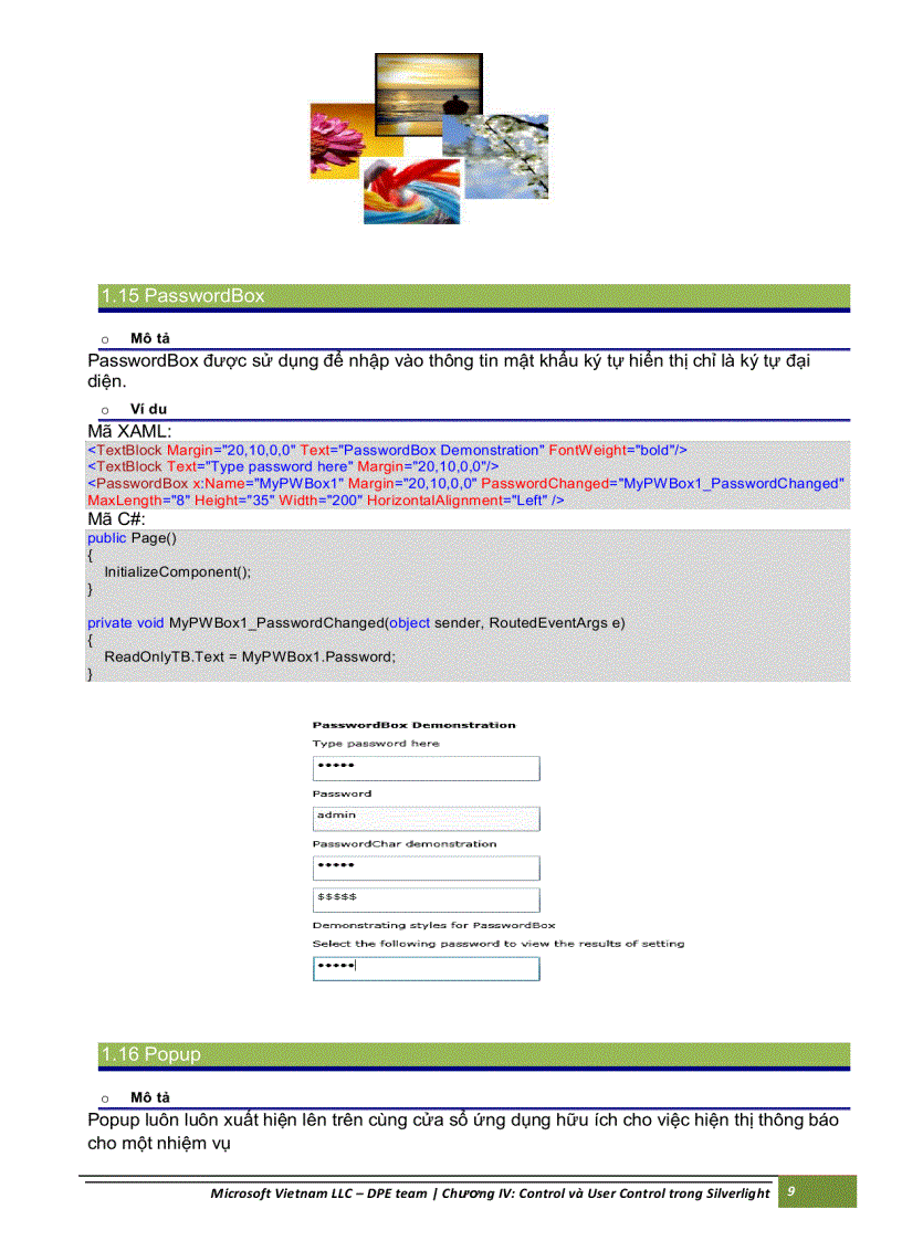 image for page Control và user control trong silverlight
