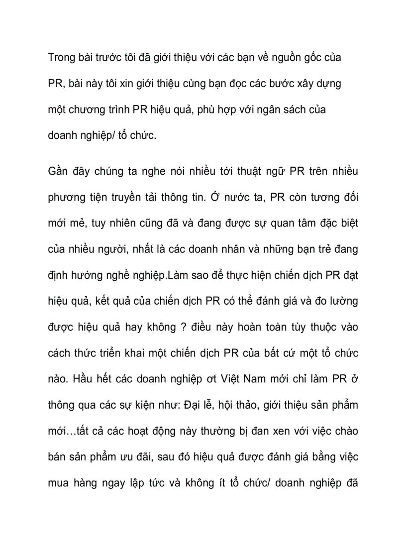image for page Xây dựng chưong trình pr hiệu quả