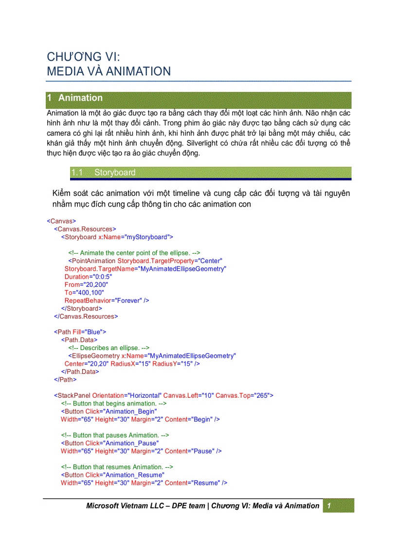 image for page Media và animation