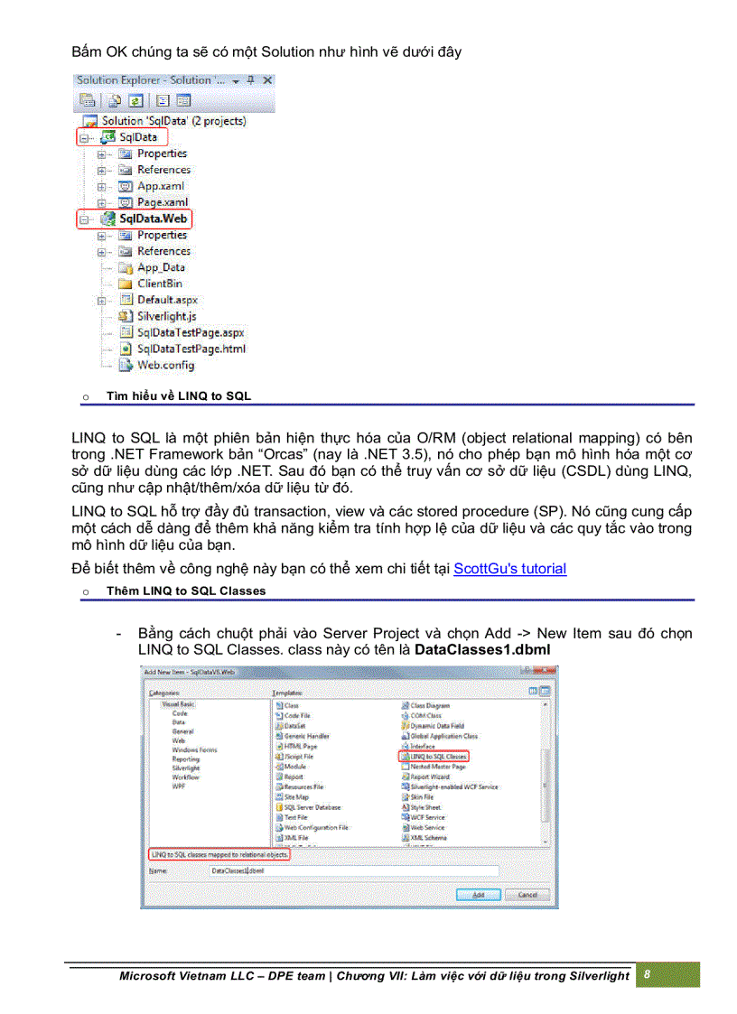image for page Làm việc với dữ liệu trong silverlight