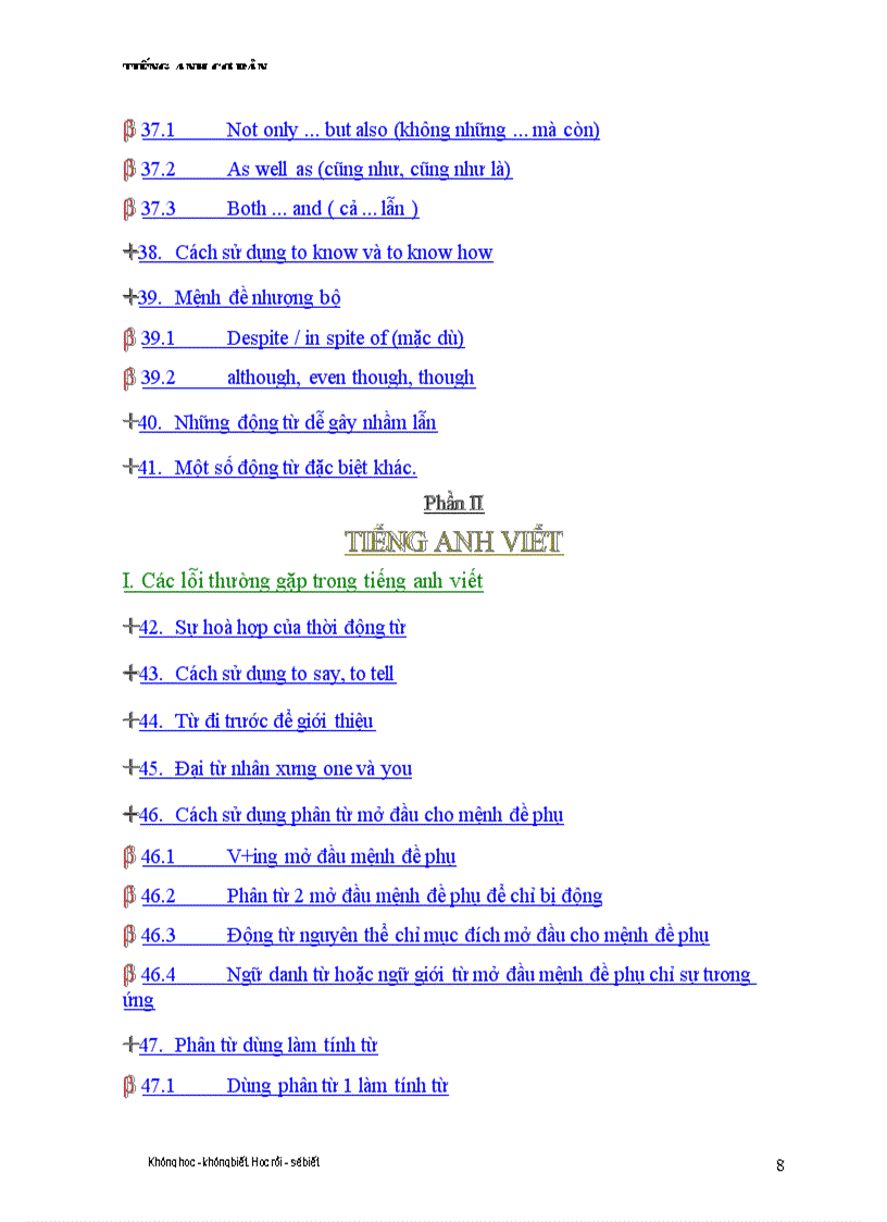 image for page TOEFL GRAMMAR Ngữ pháp TOEFL Q1