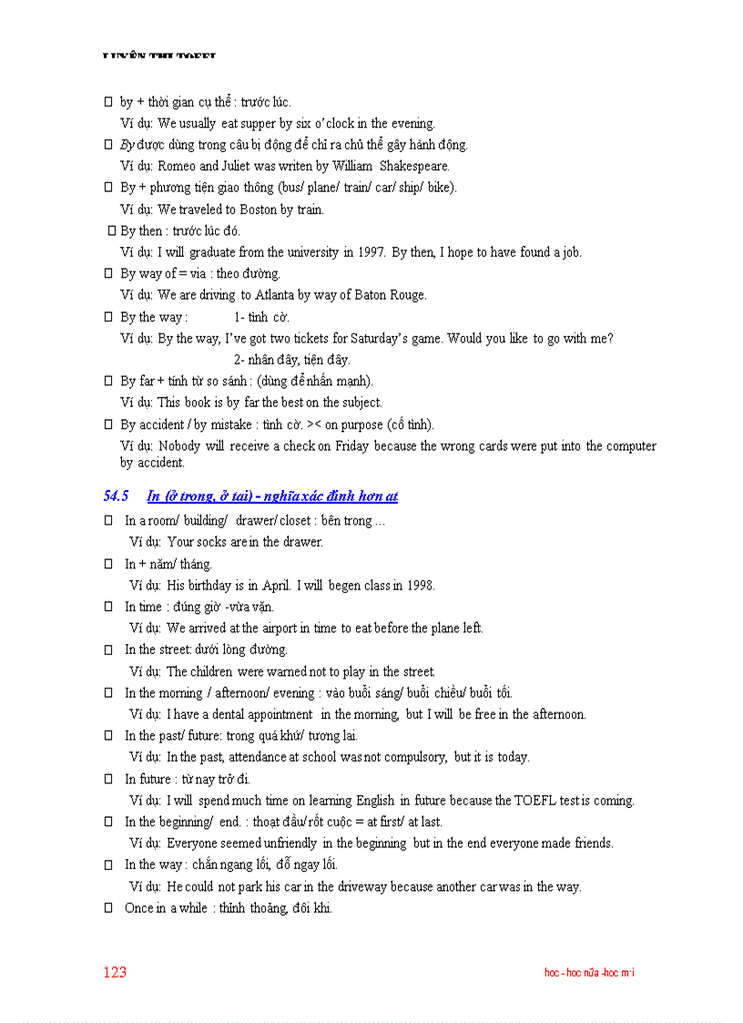 image for page TOEFL GRAMMAR Ngữ pháp TOEFL Q1