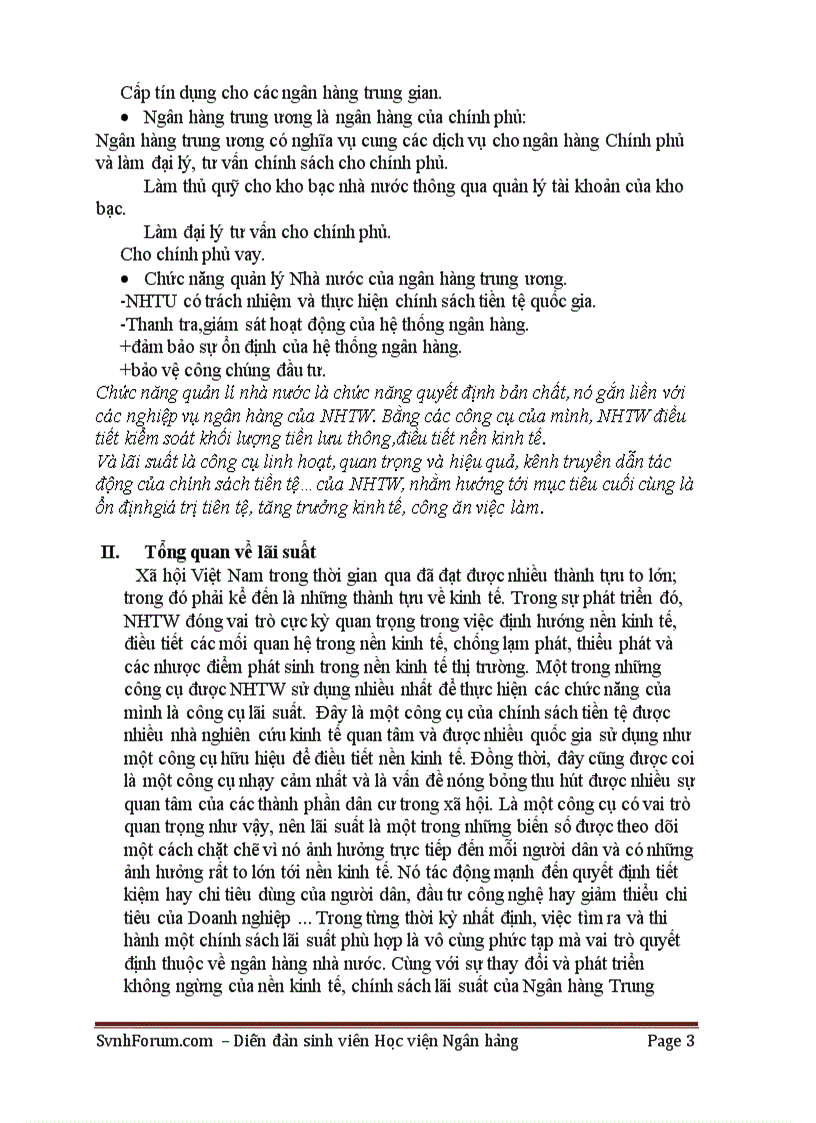 image for page Cơ chế điều hành lãi suất của ngân hàng TW các nước và Việt Nam