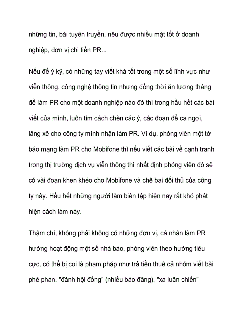 image for page Dè chừng mối quan hệ báo chí và PR