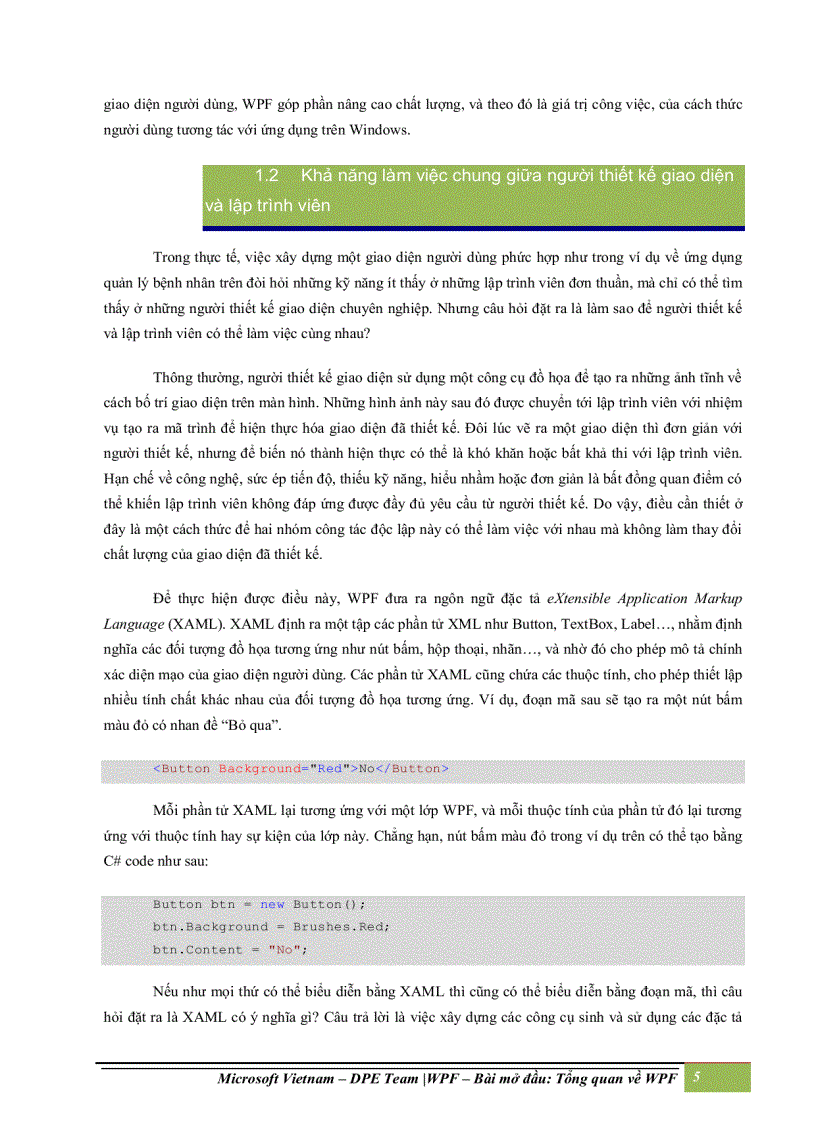 image for page Tổng quan về windows representation foundation