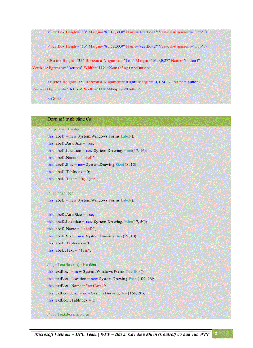 image for page Các điều khiển control cơ bản của wpf