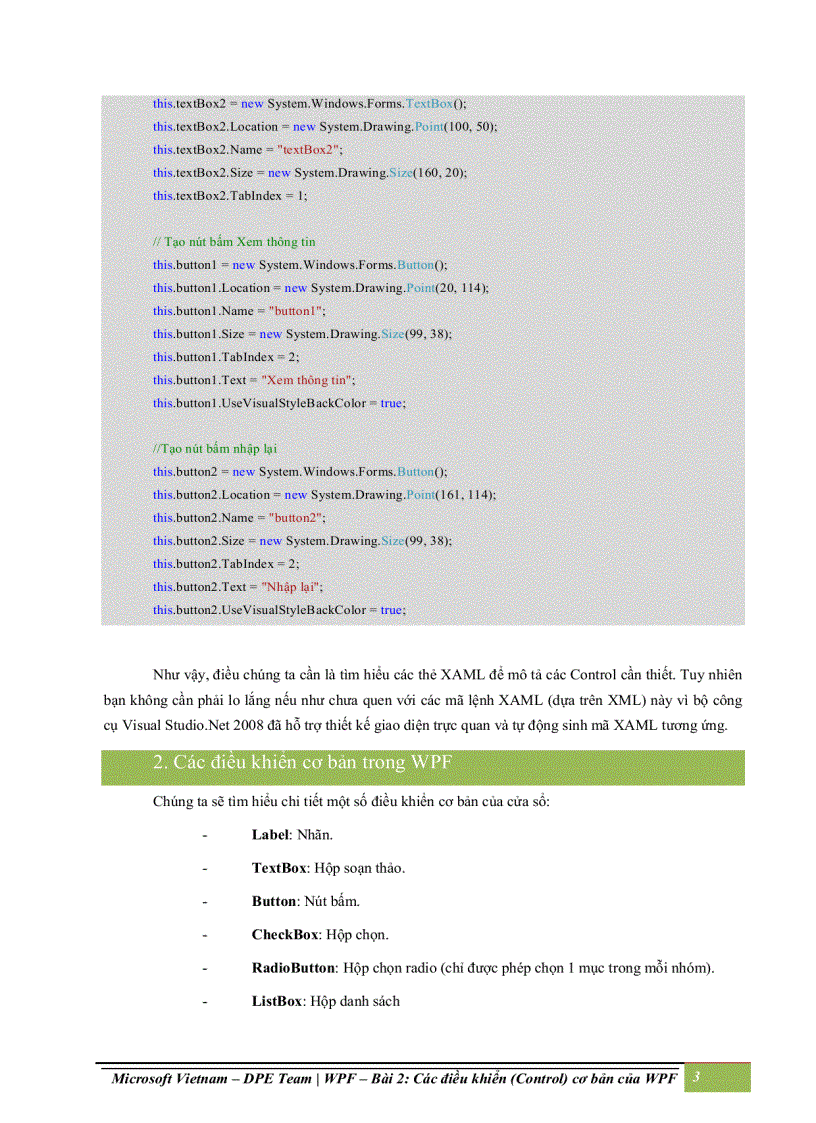 image for page Các điều khiển control cơ bản của wpf