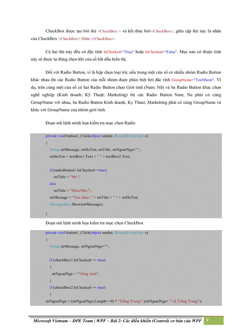 image for page Các điều khiển control cơ bản của wpf