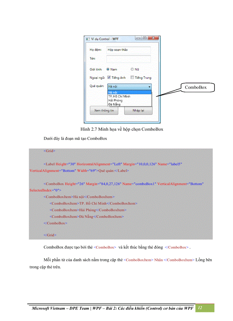 image for page Các điều khiển control cơ bản của wpf