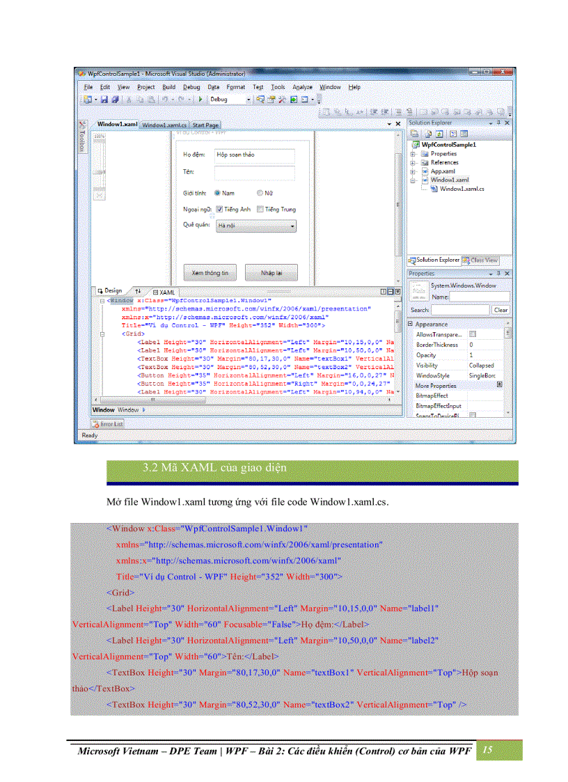 image for page Các điều khiển control cơ bản của wpf