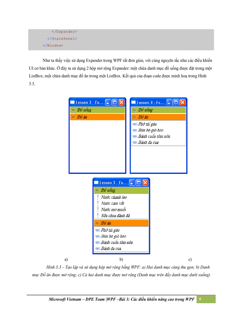image for page Các điều khiển nâng cao trong ứng dụng wpf