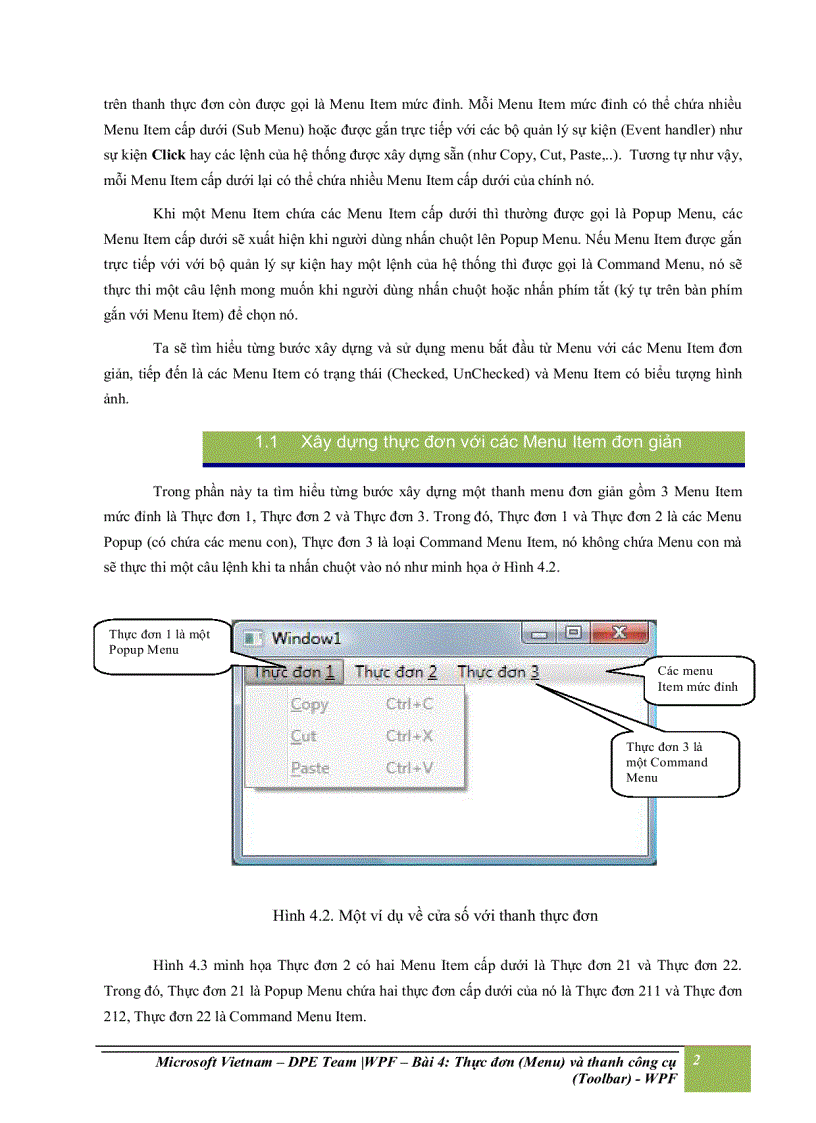 image for page Thực đơn menu và thanh công cụ toolbar wpf