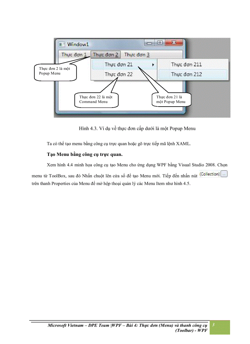 image for page Thực đơn menu và thanh công cụ toolbar wpf