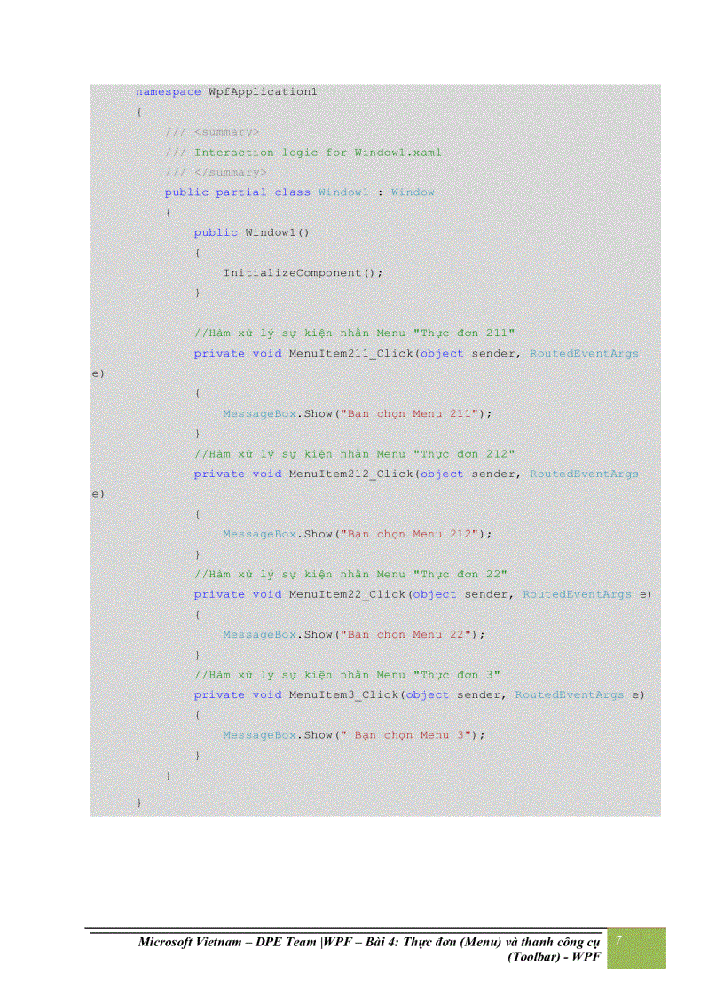 image for page Thực đơn menu và thanh công cụ toolbar wpf