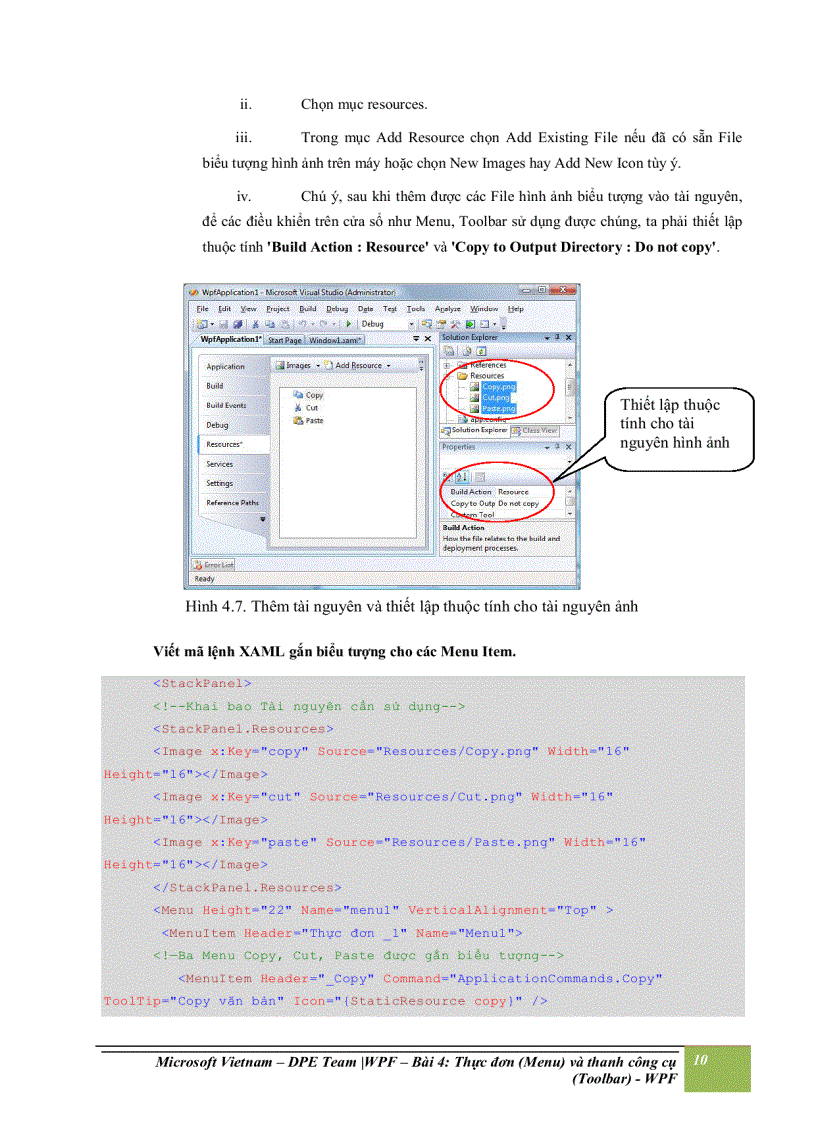 image for page Thực đơn menu và thanh công cụ toolbar wpf