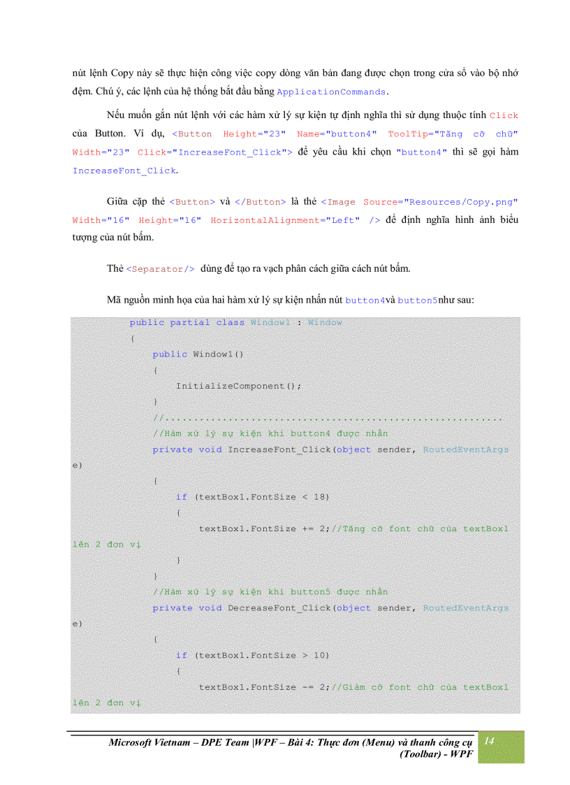 image for page Thực đơn menu và thanh công cụ toolbar wpf