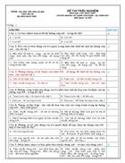 Đề thi MÔN HỌC CẤP THOÁT NƯỚC