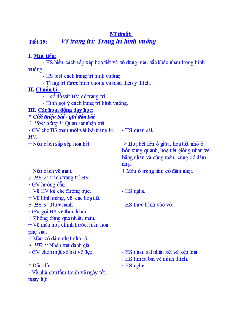 image for page Mĩ thuật Vẽ trang trí Trang trí hình vuông 1