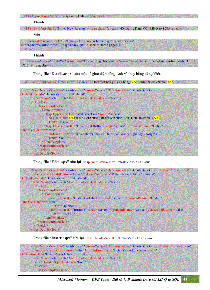 image for page Dynamic data với linq to sql